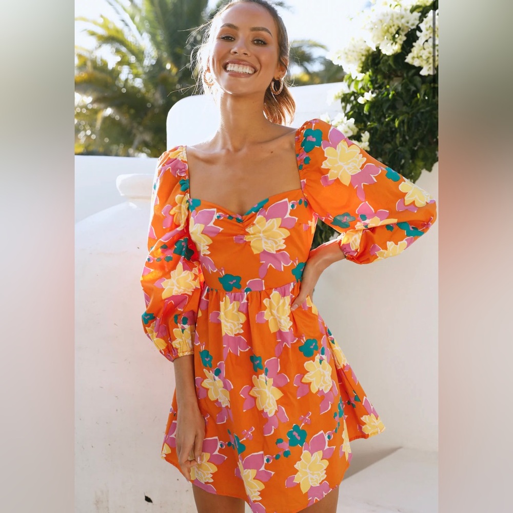 Hello Molly - Sweet Macaron Dress - Orange - Size Small